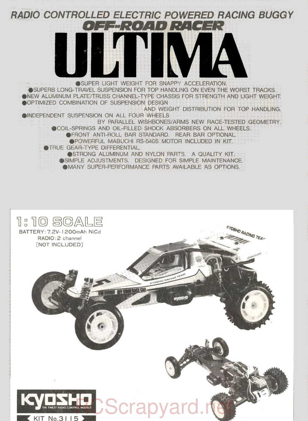 Kyosho - 3115 - Ultima - Manual - Page 01