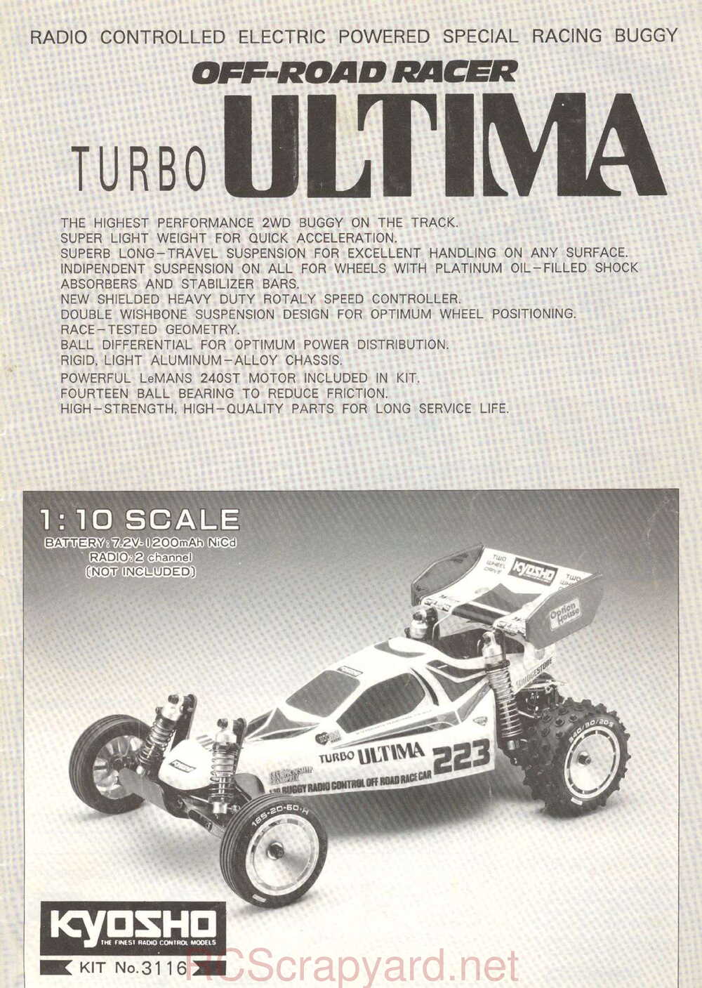 Kyosho - 3116 - Turbo-Ultima - Manual - Page 01