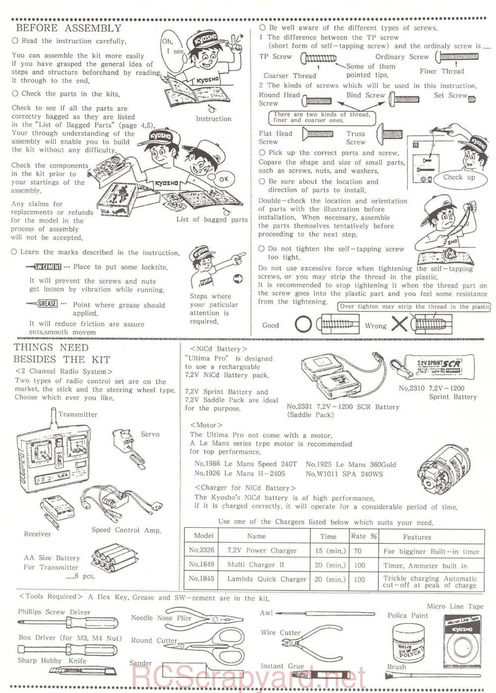 Kyosho - 3117 - Ultima-Pro - Manual - Page 03