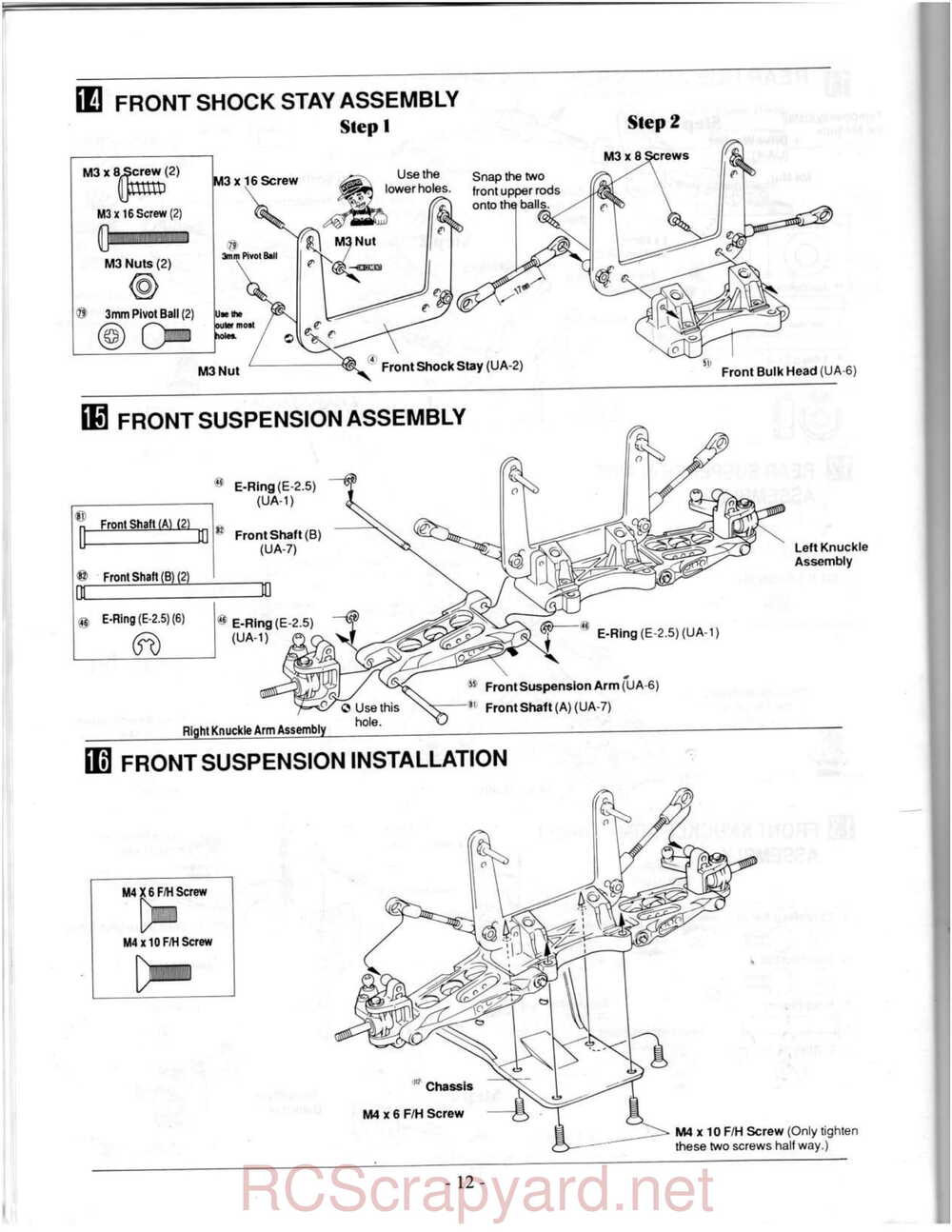 Kyosho - 3118 - Ultima-II - Manual - Page 12