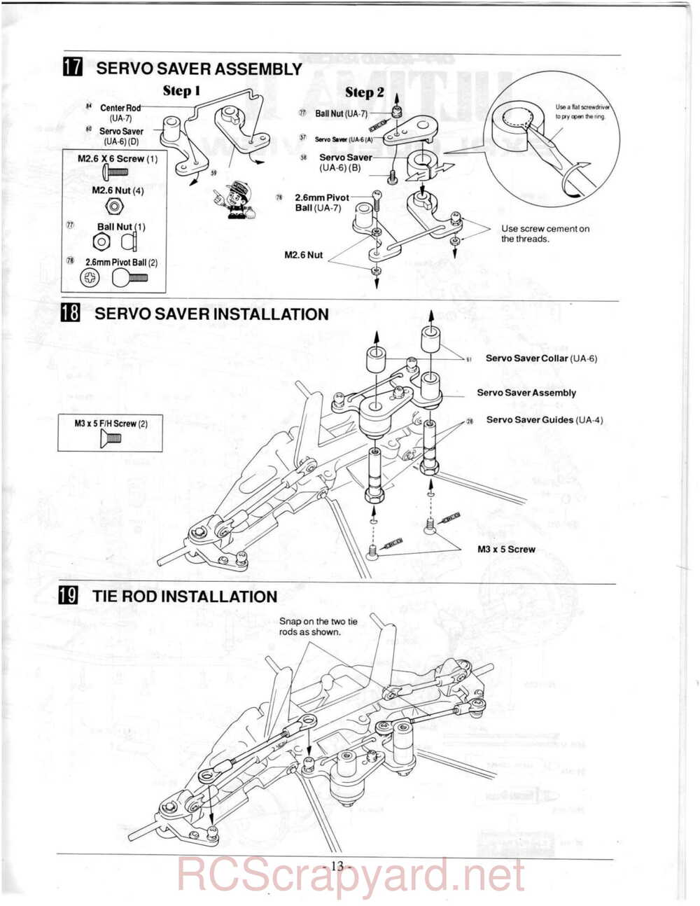 Kyosho - 3118 - Ultima-II - Manual - Page 13