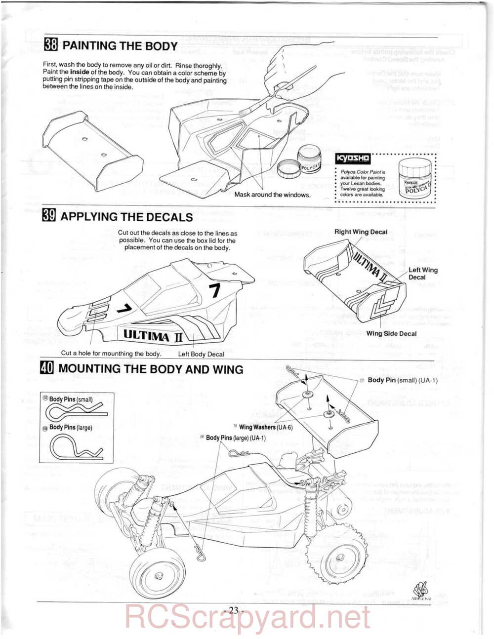 Kyosho - 3118 - Ultima-II - Manual - Page 23