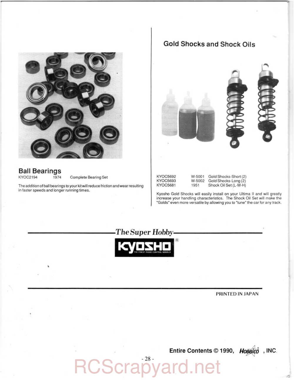 Kyosho - 3118 - Ultima-II - Manual - Page 28