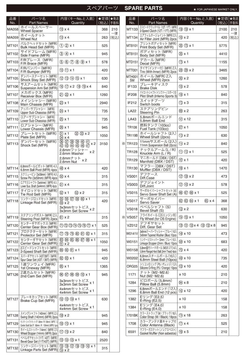 Kyosho - MFR - 31183 - RC Model Parts