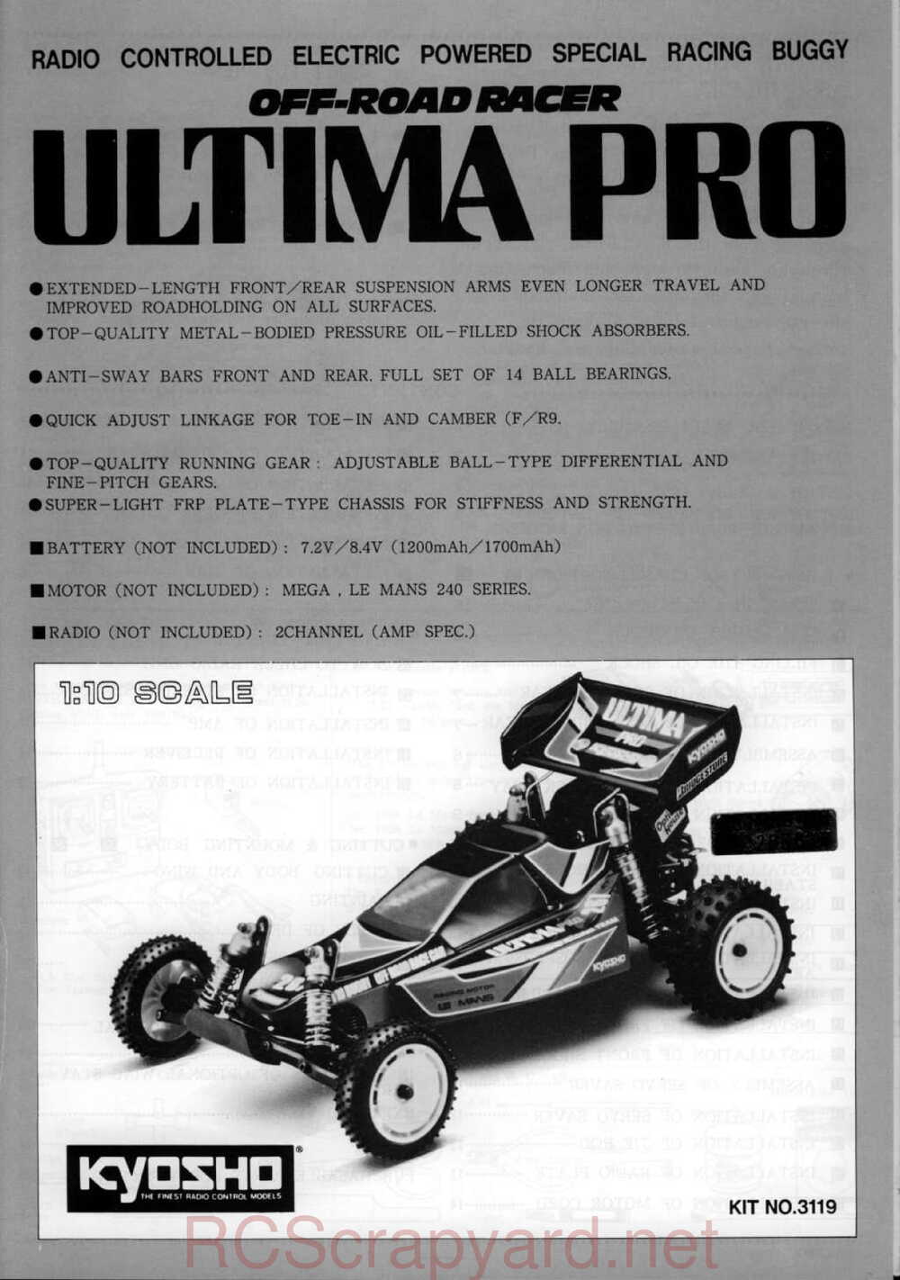 Kyosho - 3119 - Ultima-Pro XL - Manual - Page 01