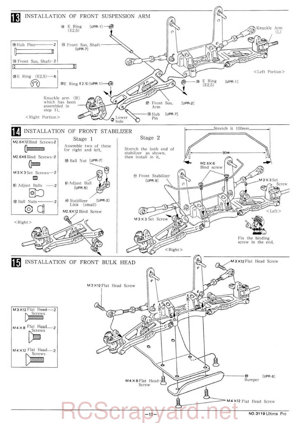 Kyosho - 3119 - Ultima-Pro XL - Manual - Page 11