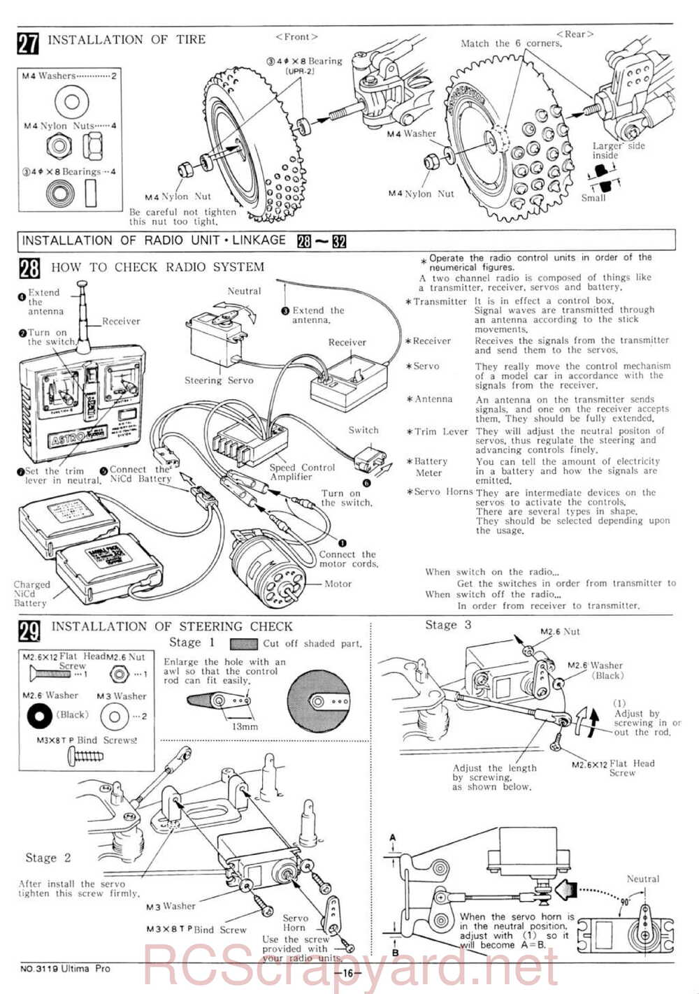 Kyosho - 3119 - Ultima-Pro XL - Manual - Page 16