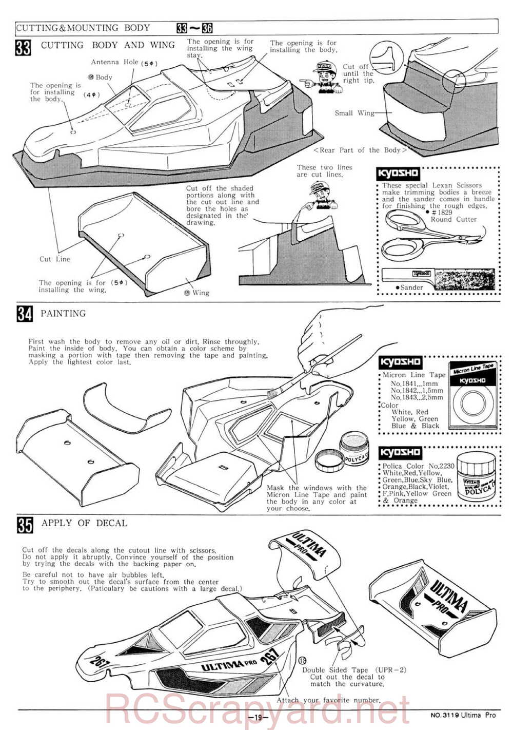 Kyosho - 3119 - Ultima-Pro XL - Manual - Page 19