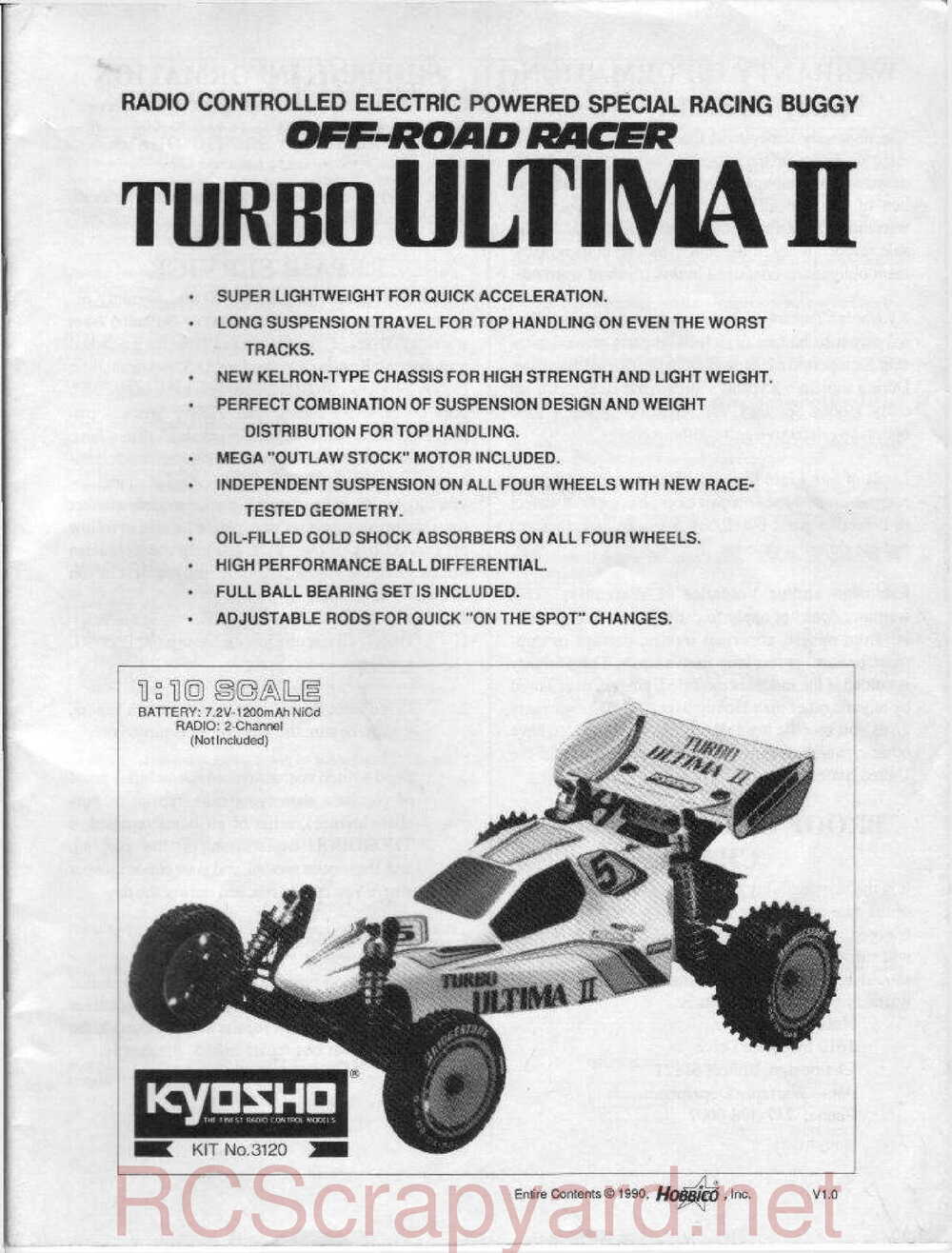 Kyosho - 3120 - Turbo-Ultima II - Manual - Page 01