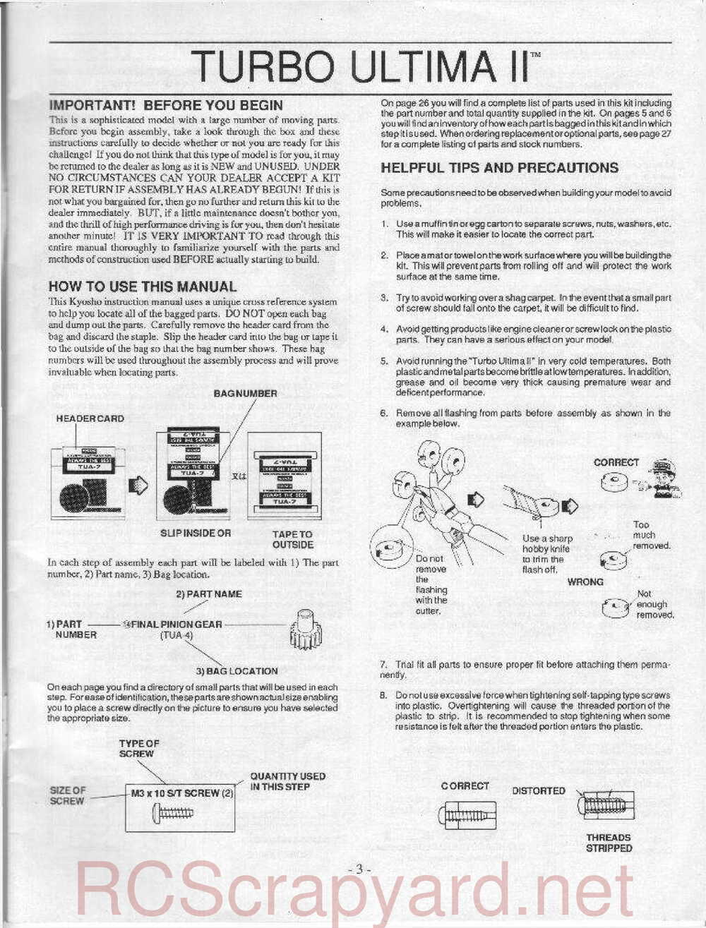 Kyosho - 3120 - Turbo-Ultima II - Manual - Page 03