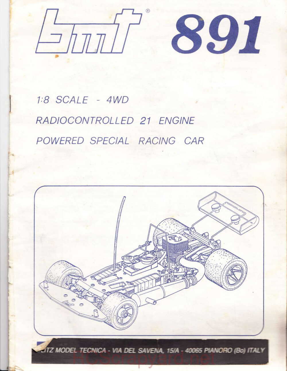 Kyosho - 3122 - BMT 891 - Manual - Page 01