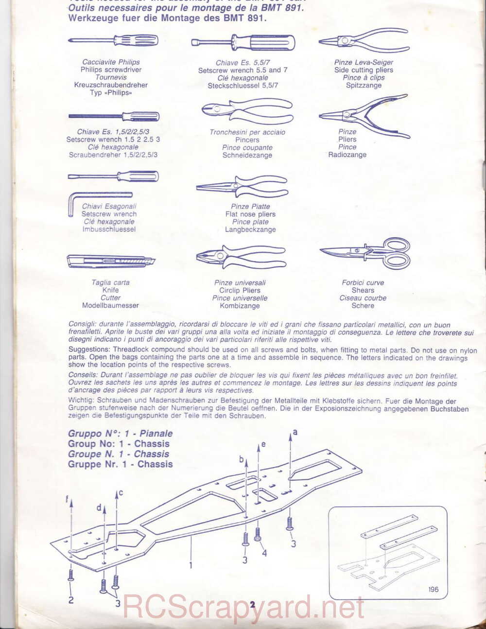 Kyosho - 3122 - BMT 891 - Manual - Page 02