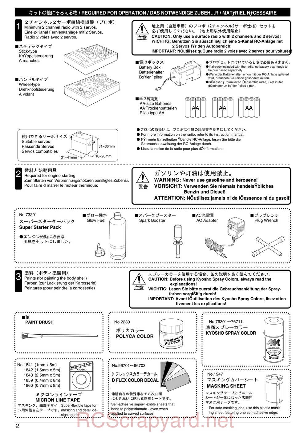 Kyosho - 31231 - Mega-Force-Jr - Manual - Page 02