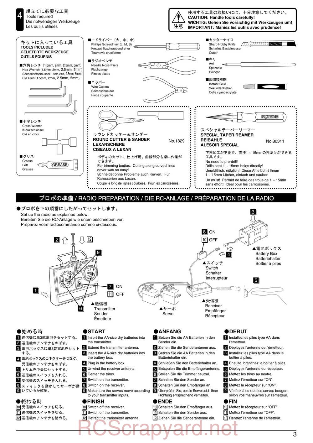 Kyosho - 31241 - V-One-S - Manual - Page 03