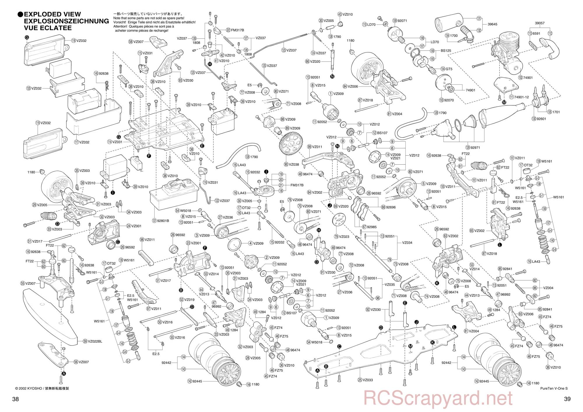 Kyosho - 31241 - V-One-S - Manual - Page 38