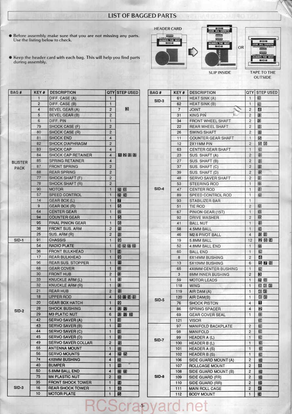 Kyosho - 3126 - Sideways Sprint-Car - Manual - Page 05