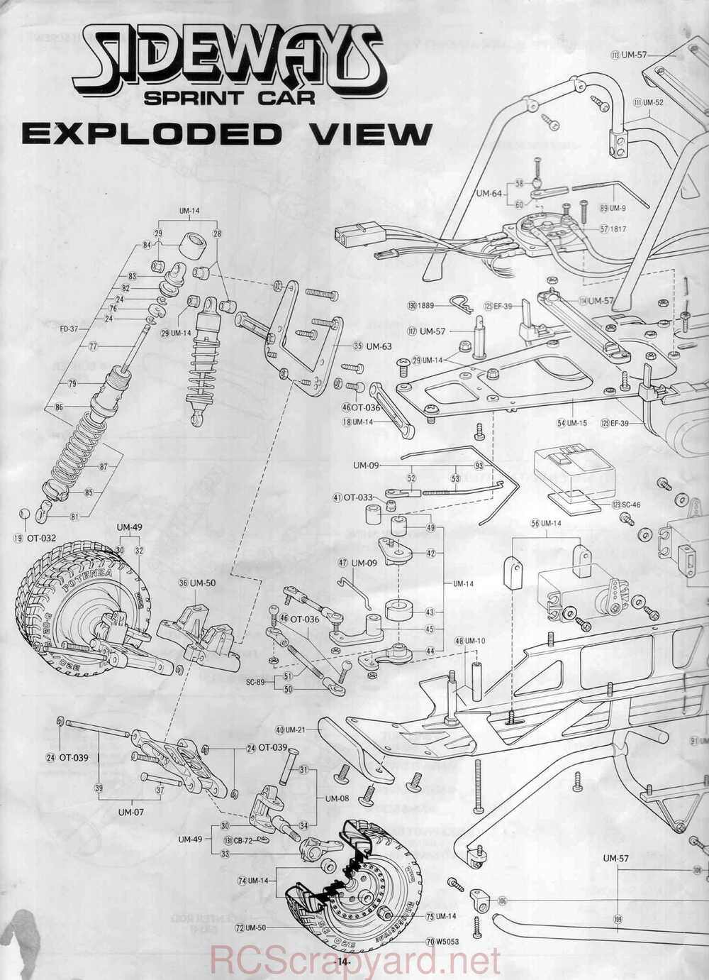 Kyosho - 3126 - Sideways Sprint-Car - Manual - Page 14