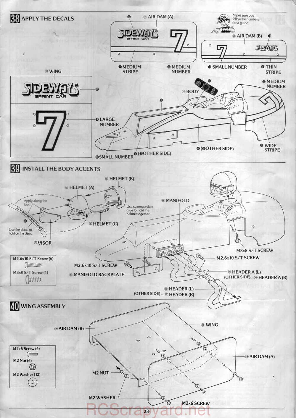 Kyosho - 3126 - Sideways Sprint-Car - Manual - Page 23