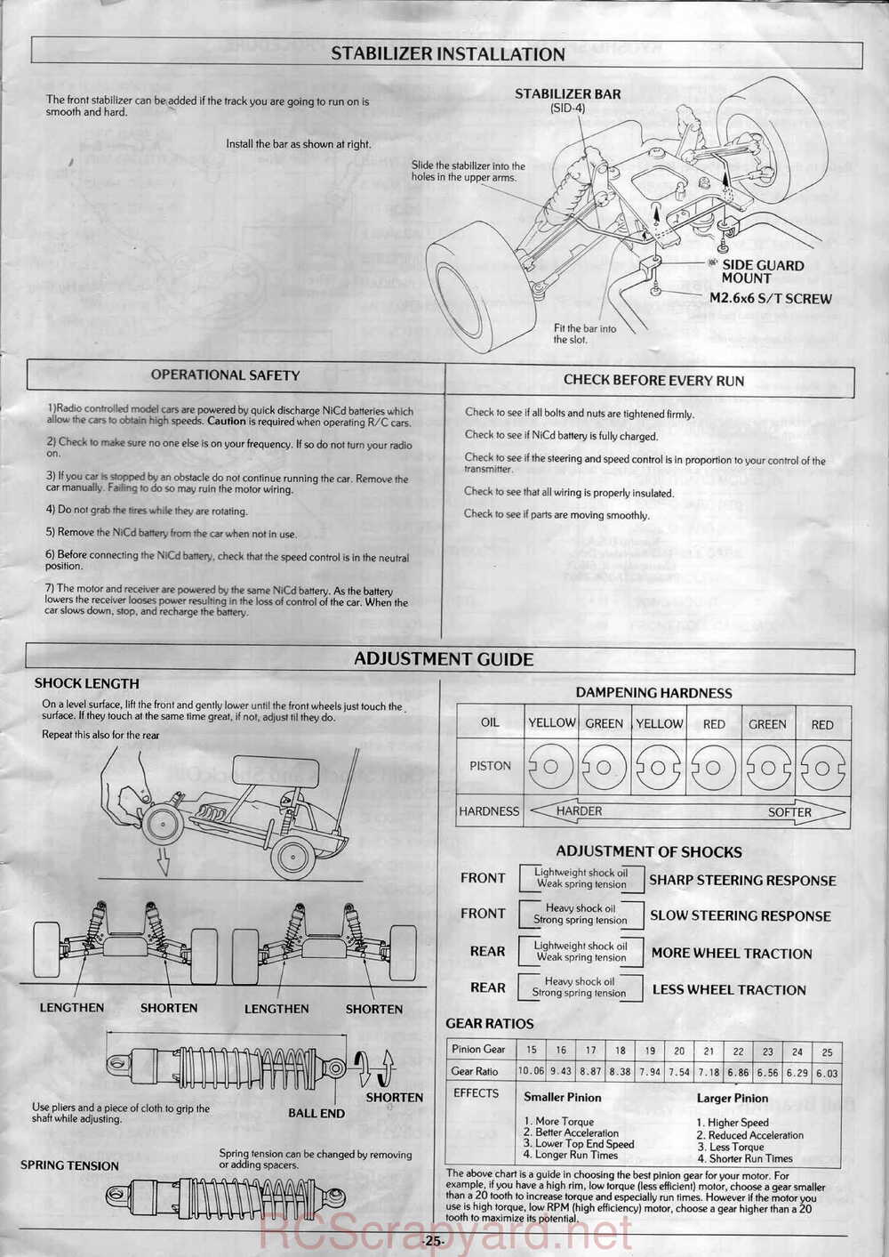 Kyosho - 3126 - Sideways Sprint-Car - Manual - Page 25