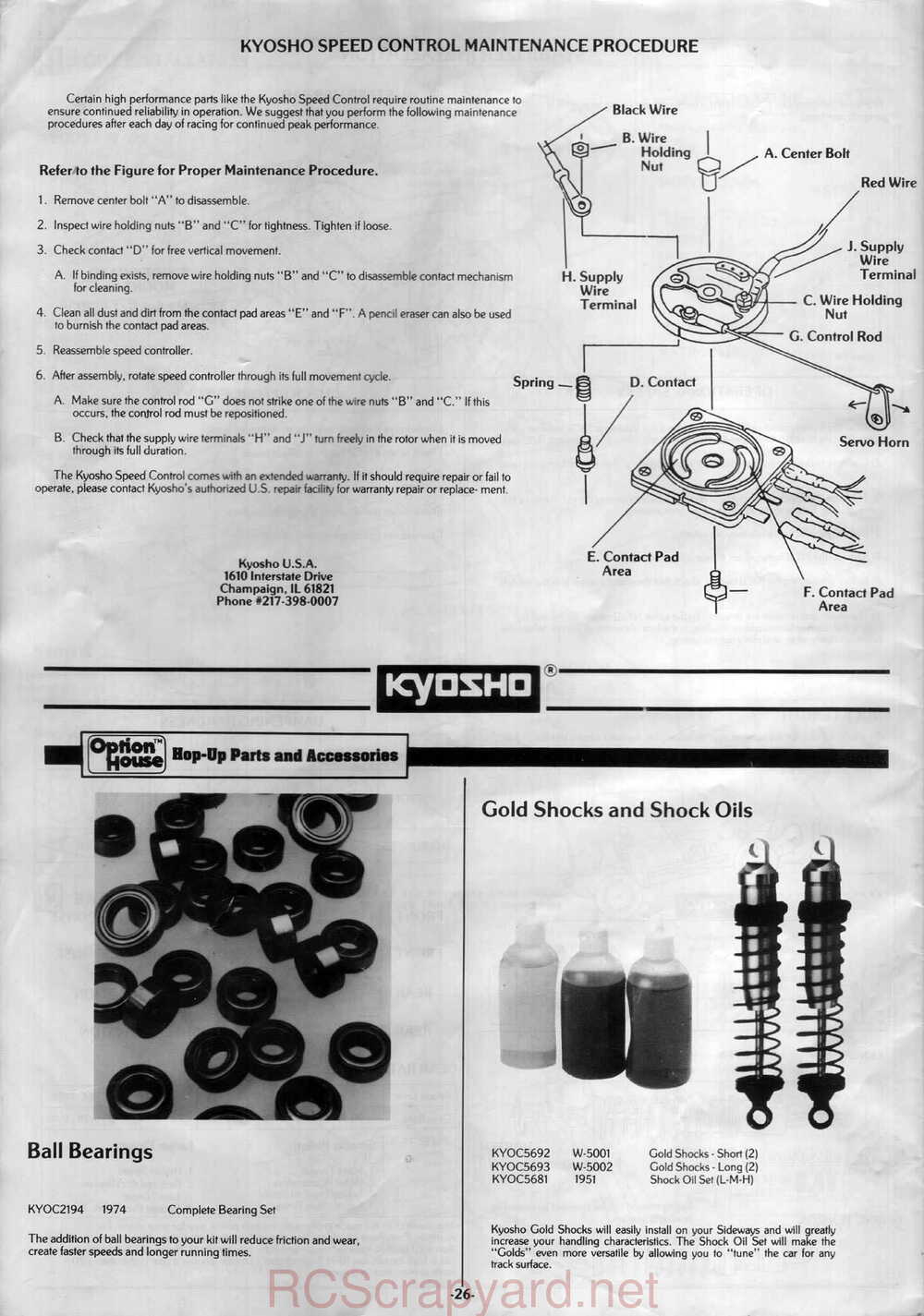 Kyosho - 3126 - Sideways Sprint-Car - Manual - Page 26