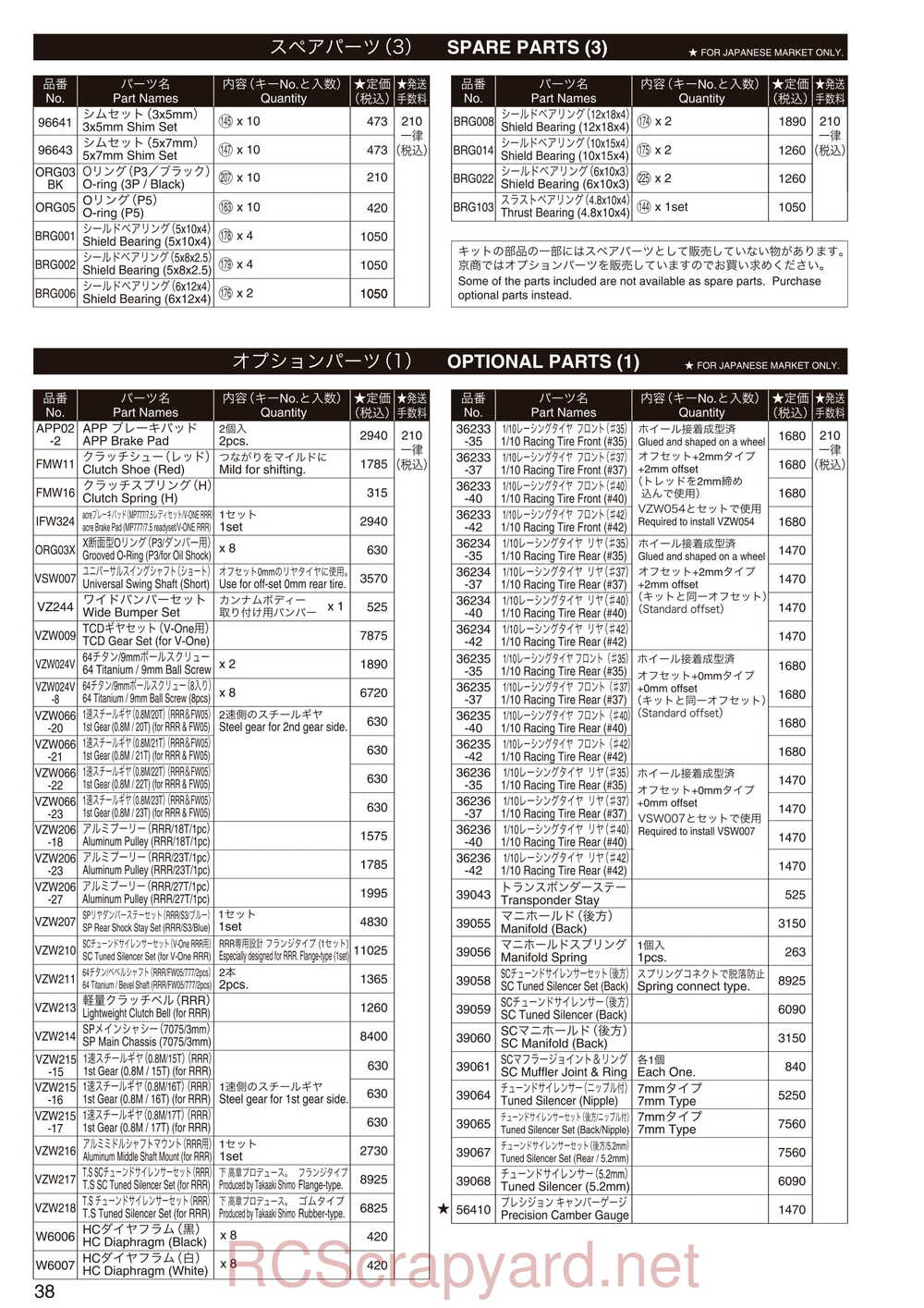 Kyosho - 31260 - V-One-RRR-Evo-WC - Manual - Page 37