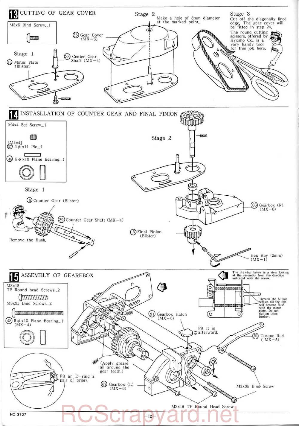 Kyosho - 3127 - Maxxum FF - Manual - Page 12