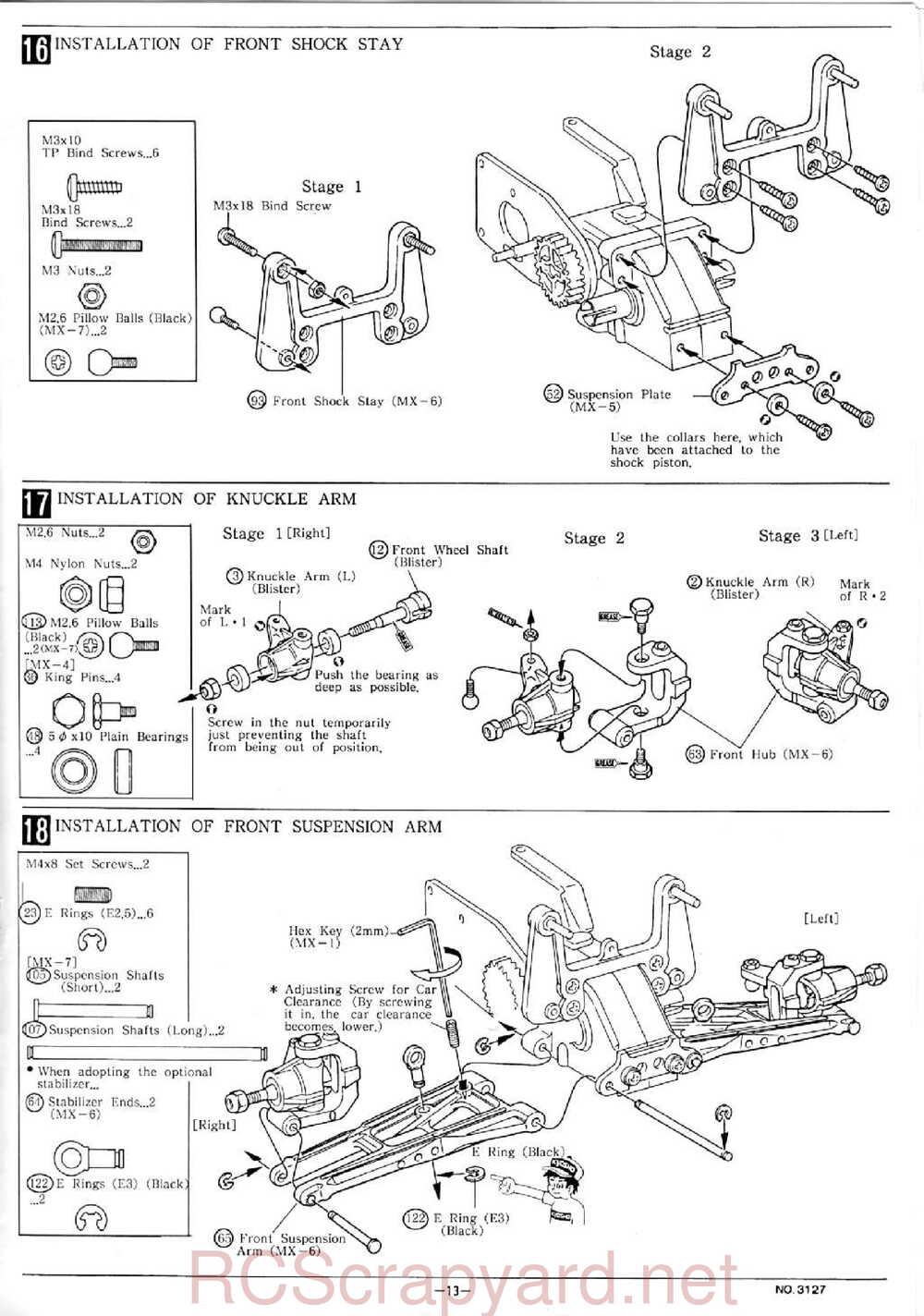 Kyosho - 3127 - Maxxum FF - Manual - Page 13