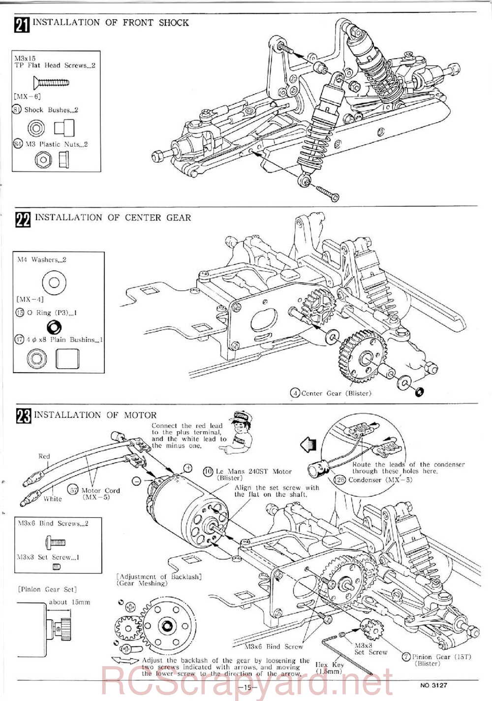 Kyosho - 3127 - Maxxum FF - Manual - Page 15