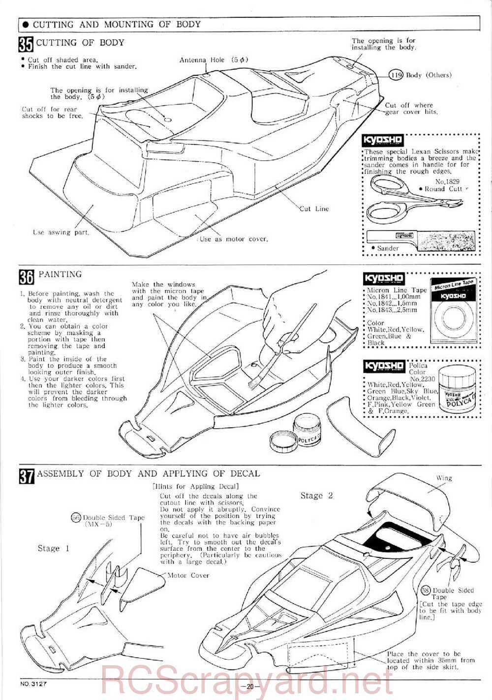 Kyosho - 3127 - Maxxum FF - Manual - Page 20