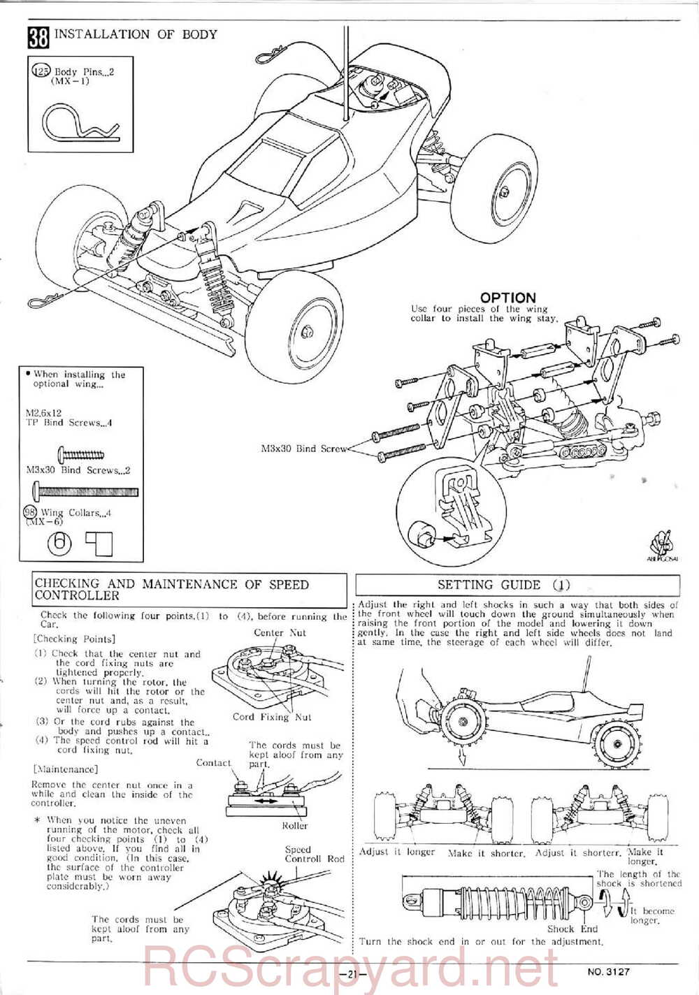 Kyosho - 3127 - Maxxum FF - Manual - Page 21