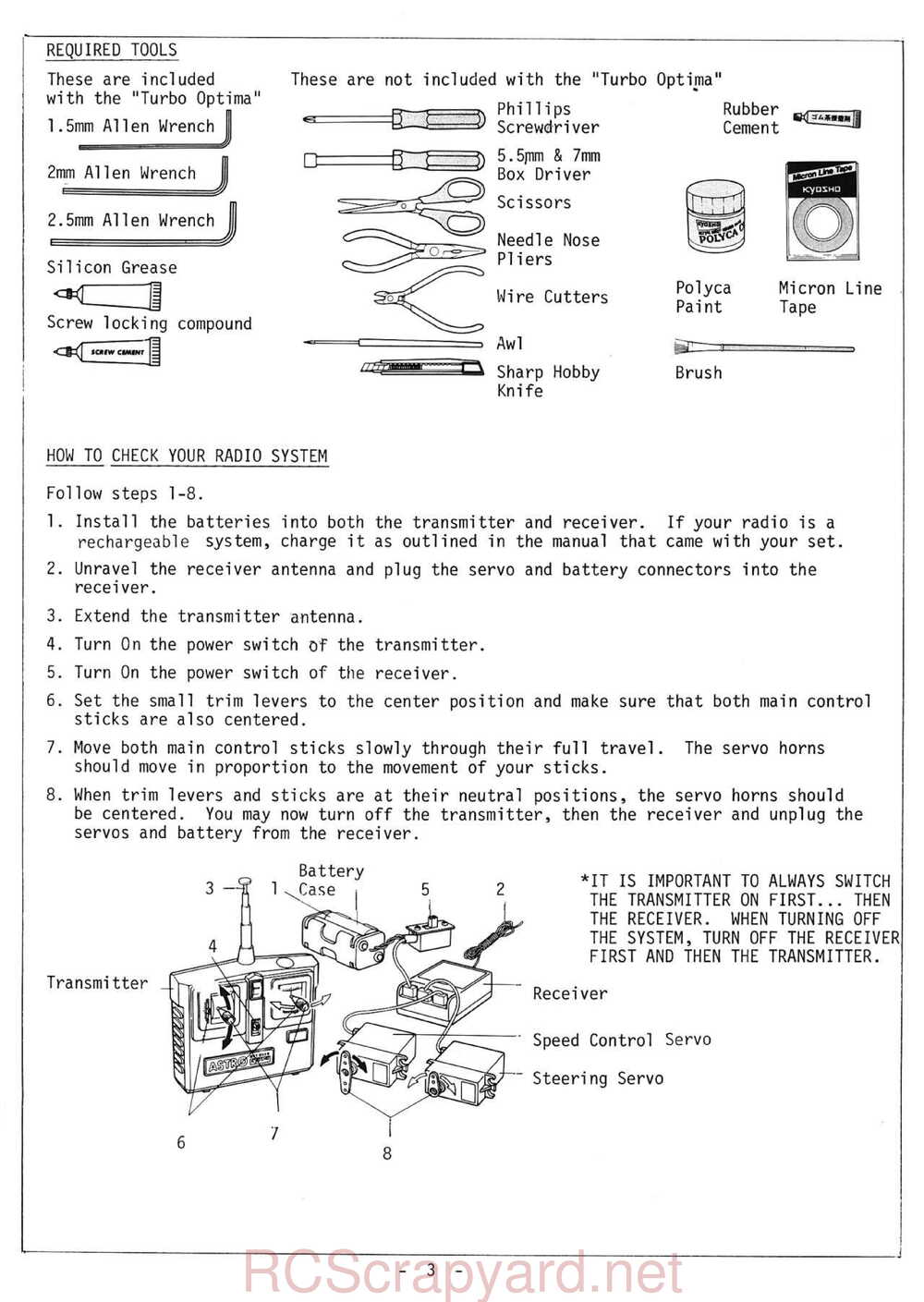 Kyosho - 3130 - Turbo-Optima - Manual - Page 03