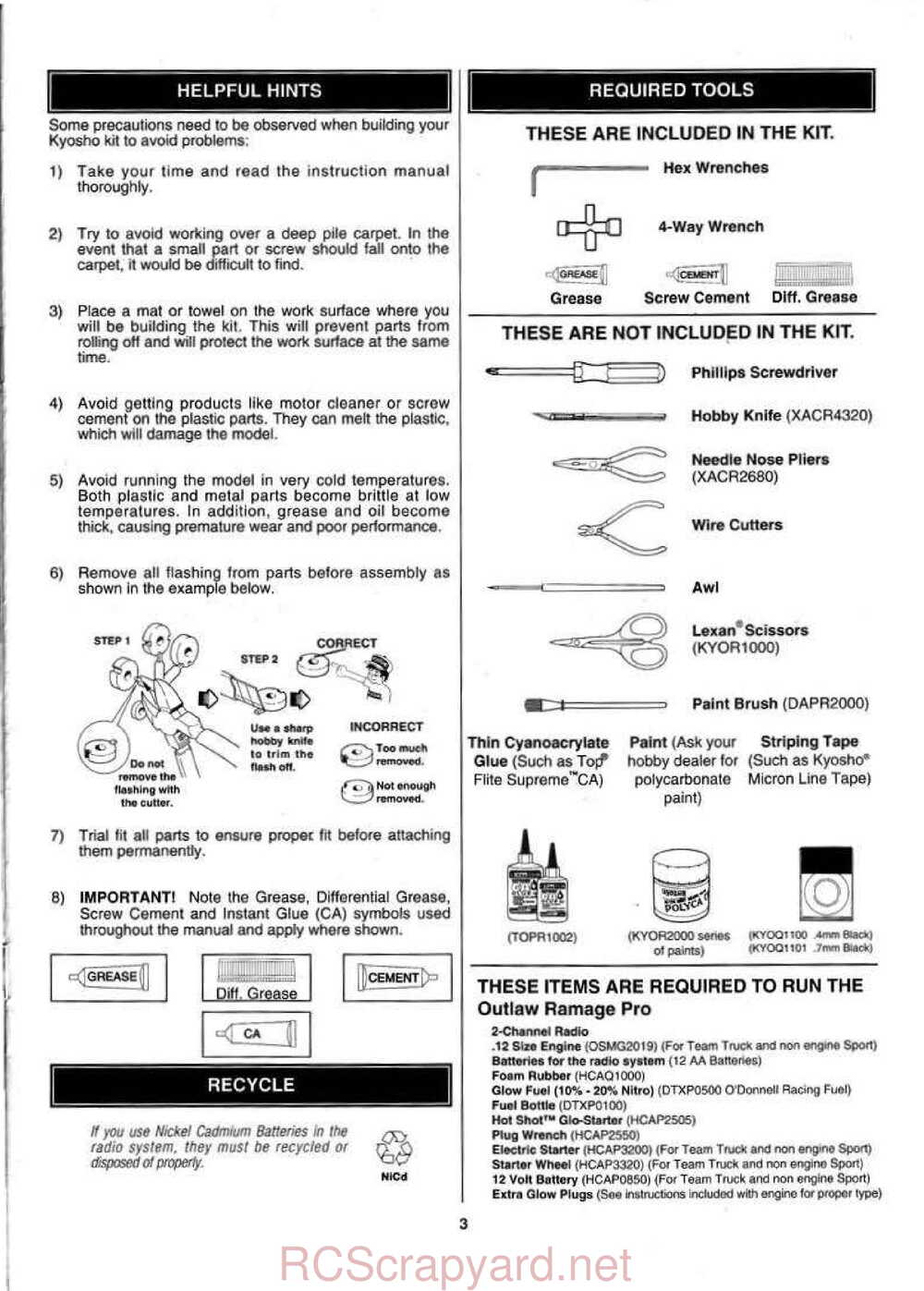 Kyosho - 31324 - 31326 - Outlaw-Rampage - Manual - Page 03