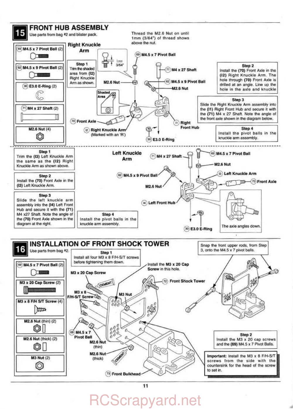 Kyosho - 31324 - 31326 - Outlaw-Rampage - Manual - Page 11