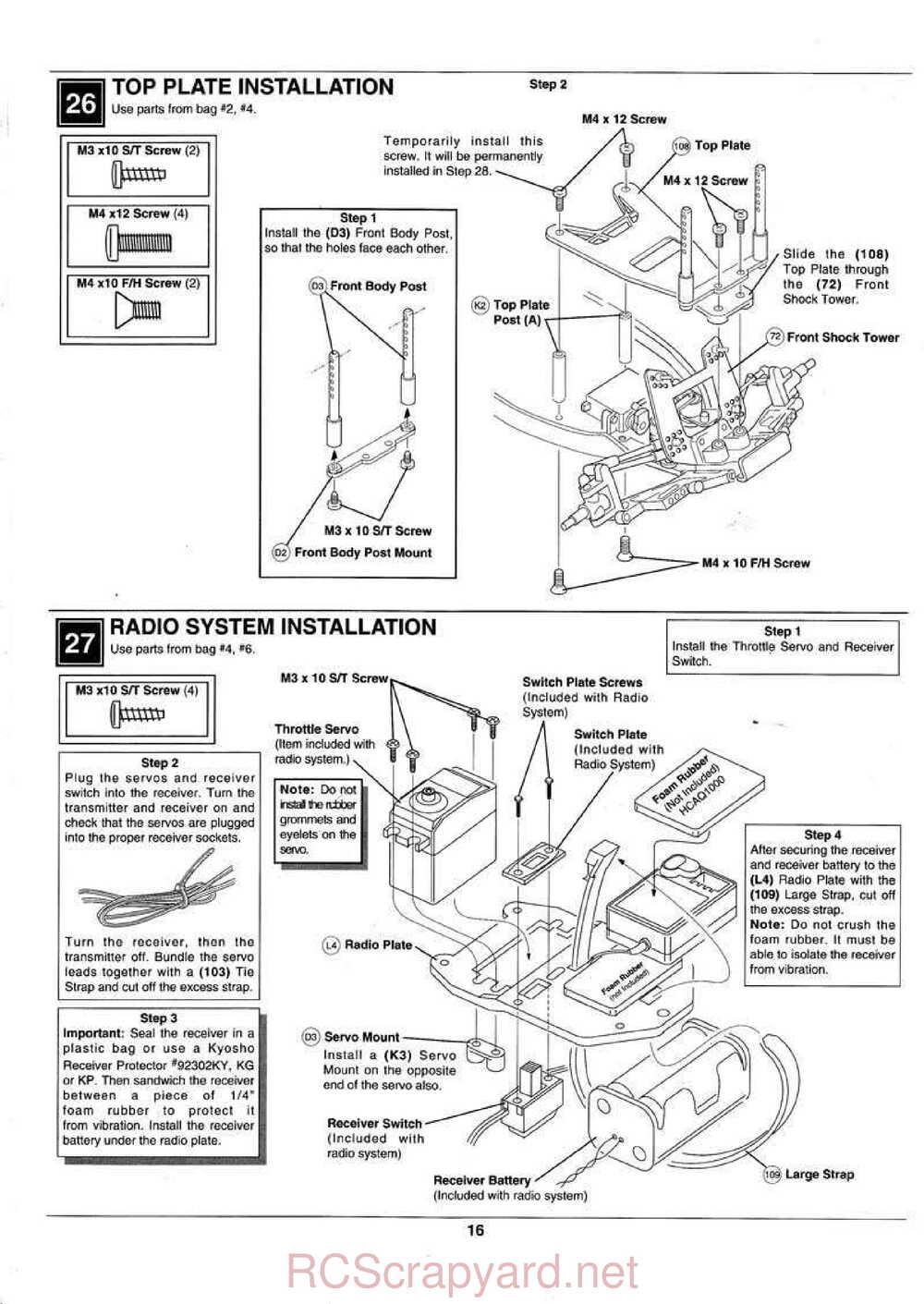 Kyosho - 31324 - 31326 - Outlaw-Rampage - Manual - Page 16