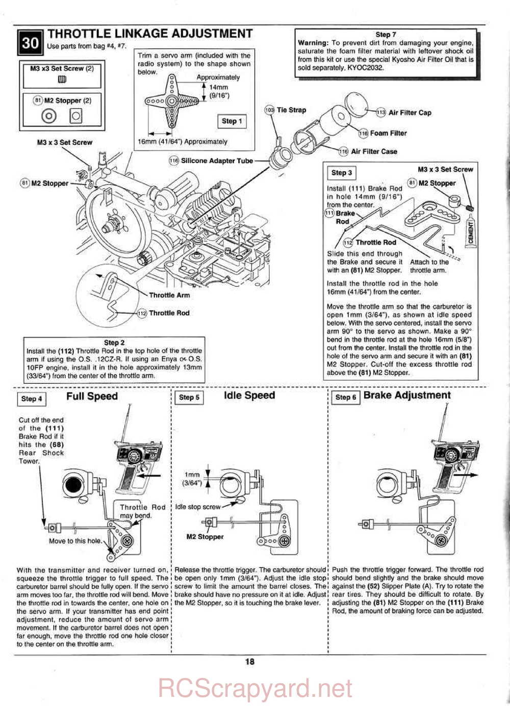 Kyosho - 31324 - 31326 - Outlaw-Rampage - Manual - Page 18