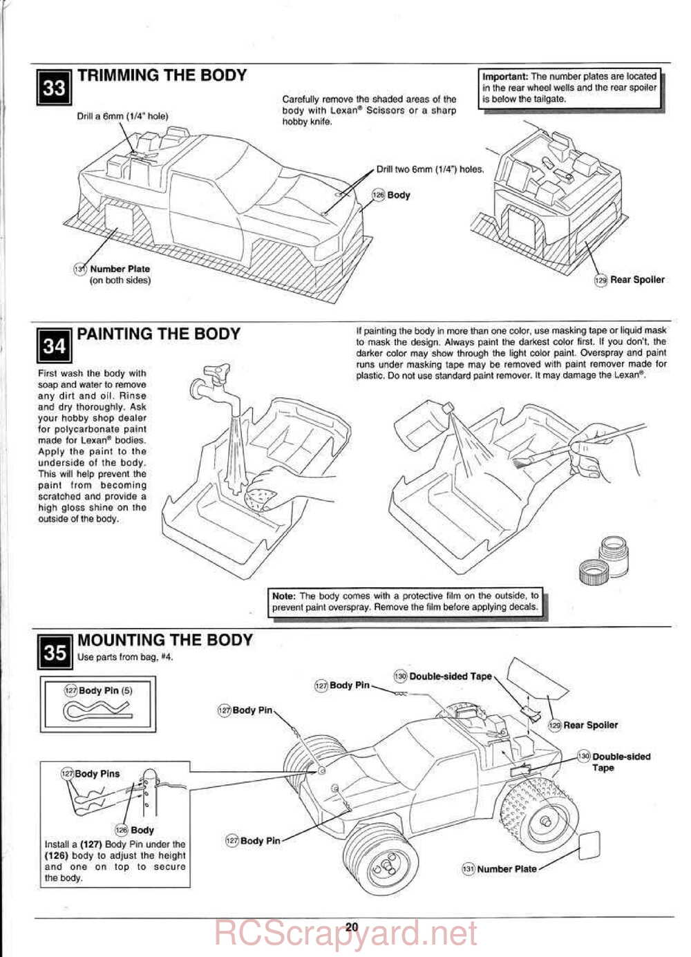 Kyosho - 31324 - 31326 - Outlaw-Rampage - Manual - Page 20