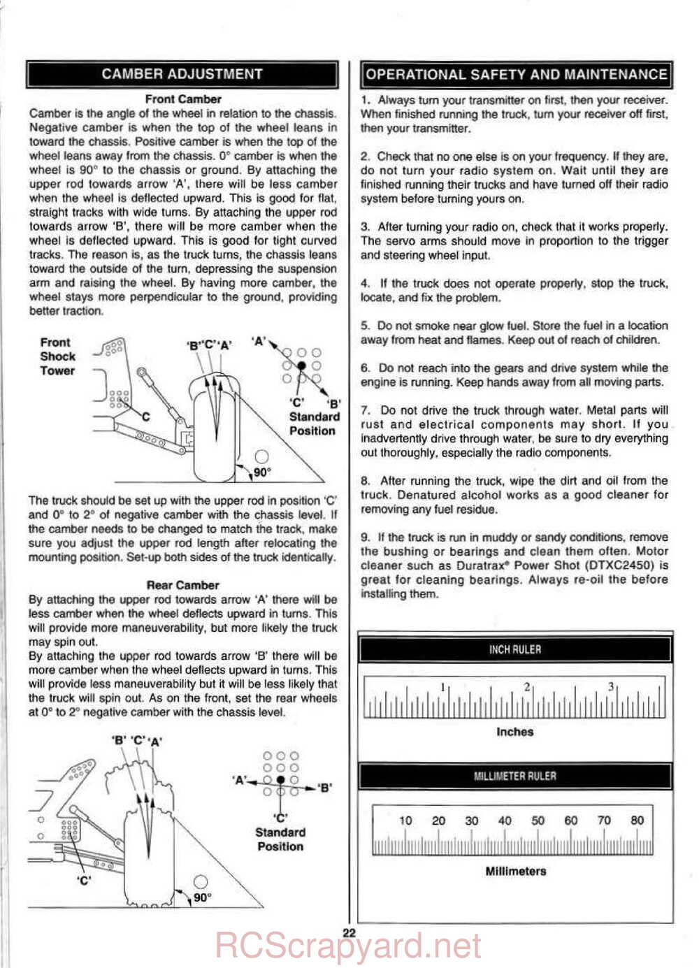 Kyosho - 31324 - 31326 - Outlaw-Rampage - Manual - Page 22