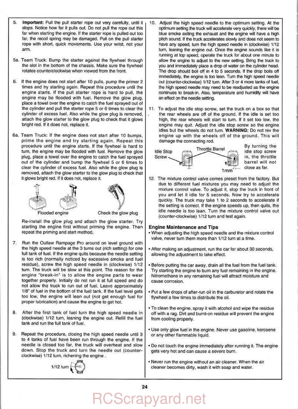 Kyosho - 31324 - 31326 - Outlaw-Rampage - Manual - Page 24