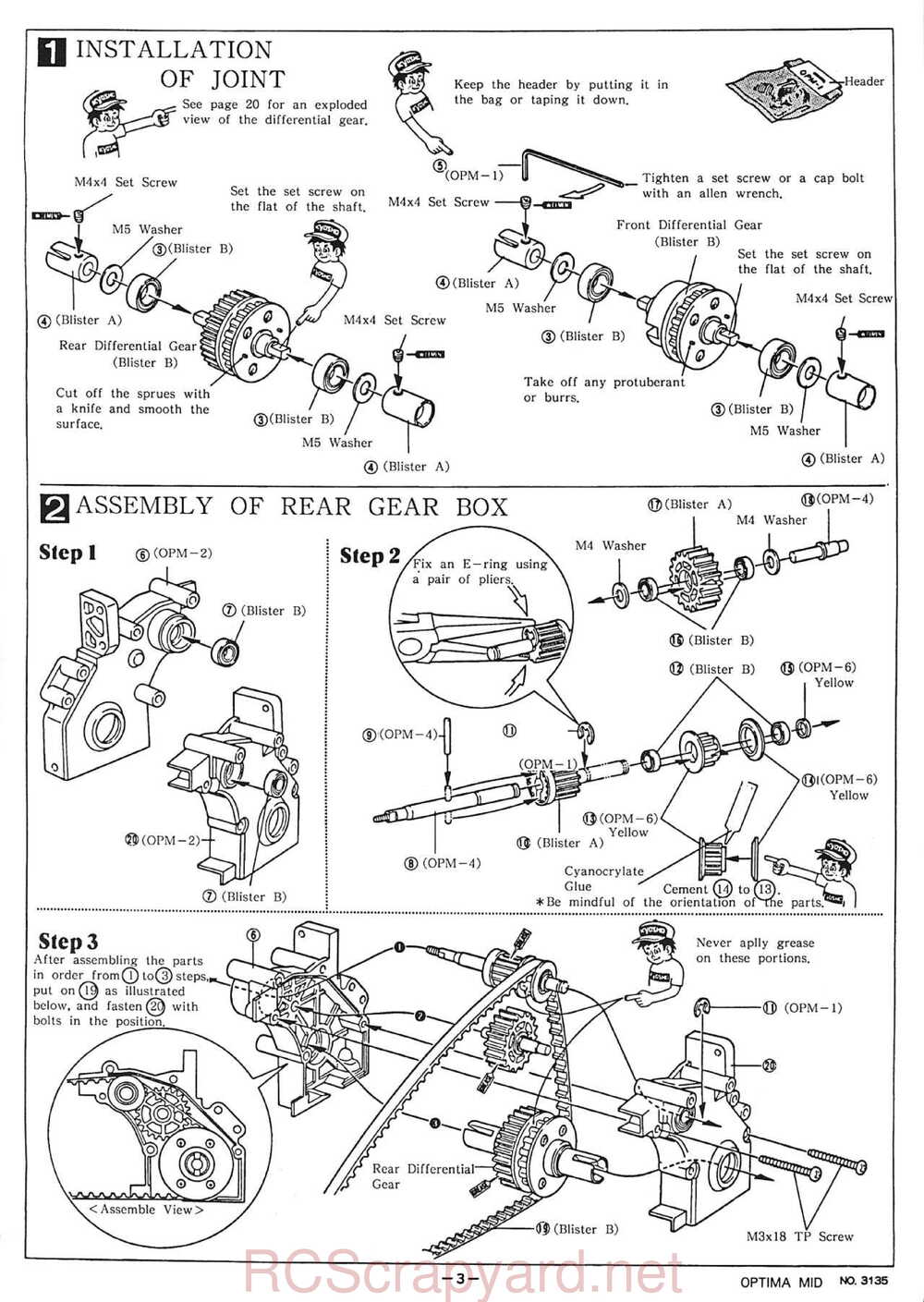 Kyosho - 3135 - Optima-Mid - Manual - Page 03