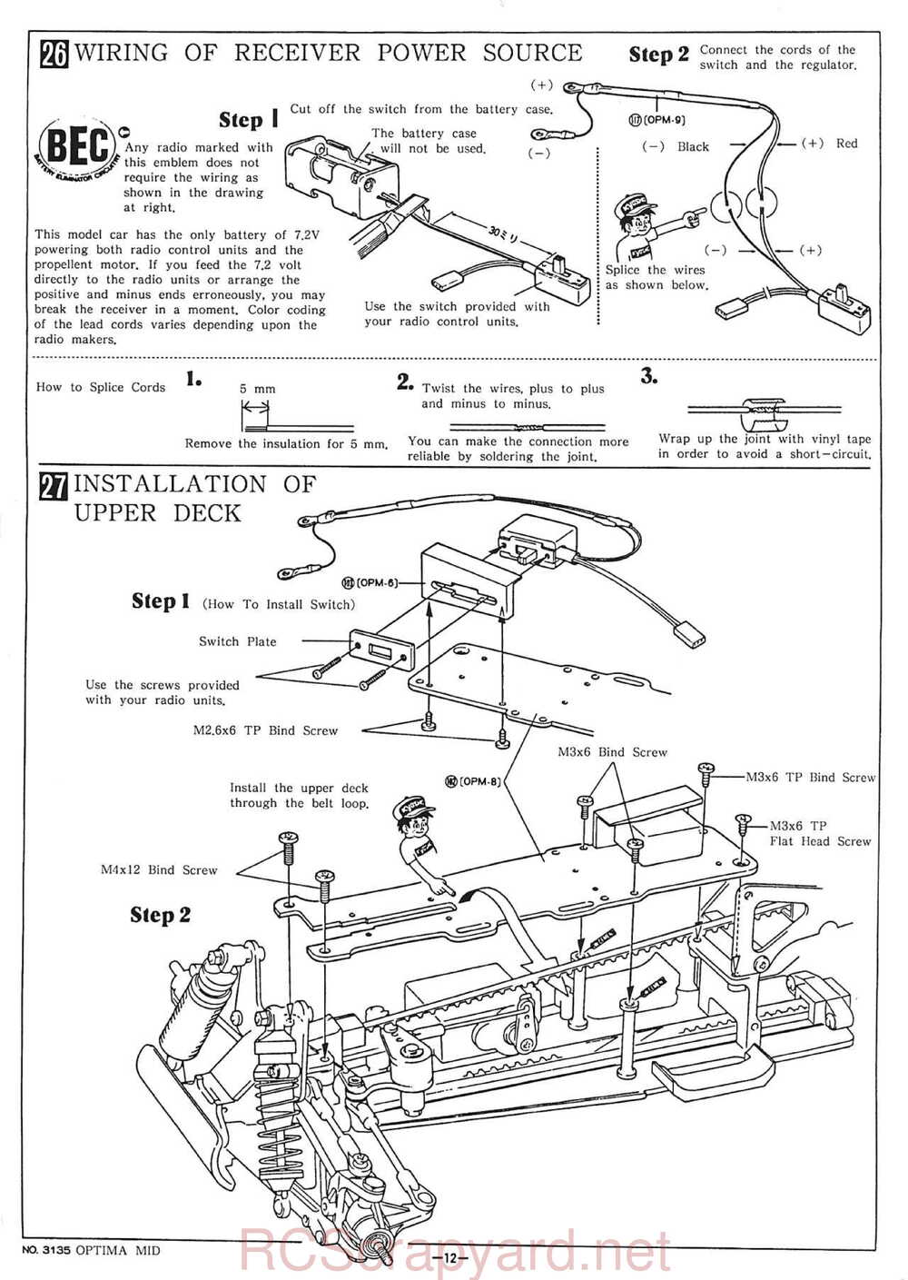 Kyosho - 3135 - Optima-Mid - Manual - Page 12