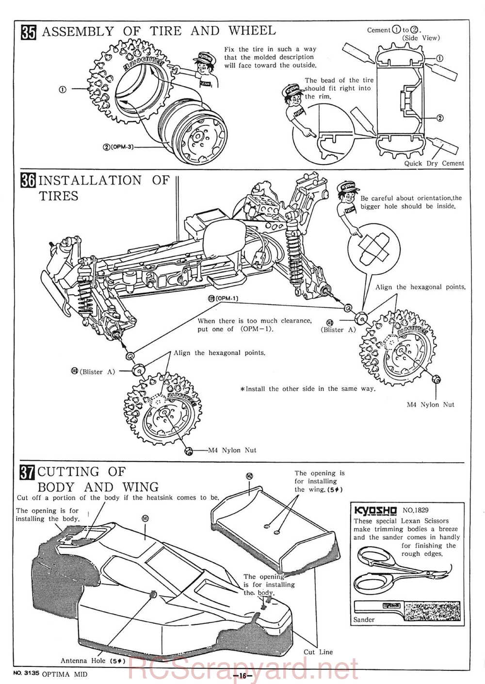 Kyosho - 3135 - Optima-Mid - Manual - Page 16