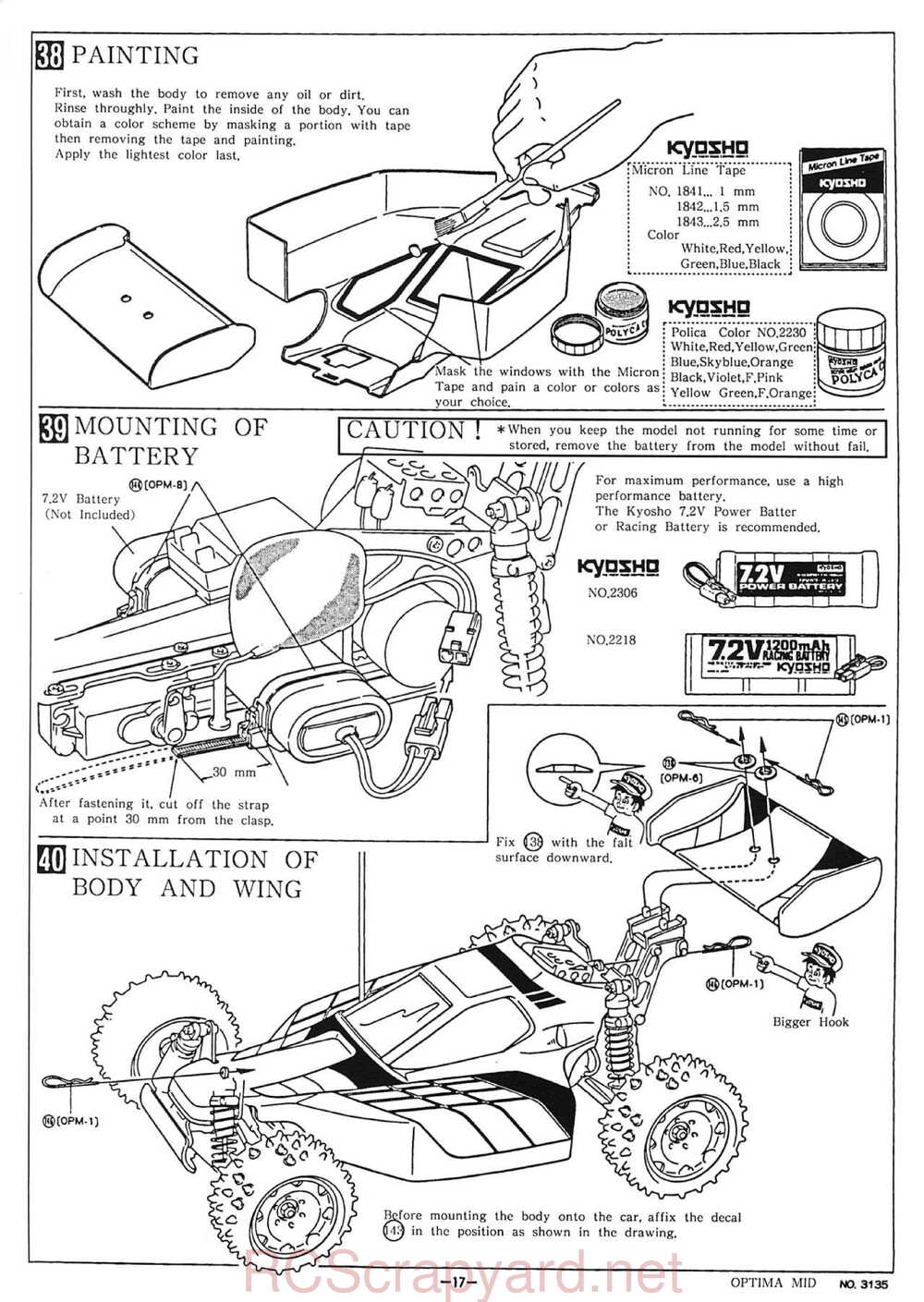 Kyosho - 3135 - Optima-Mid - Manual - Page 17