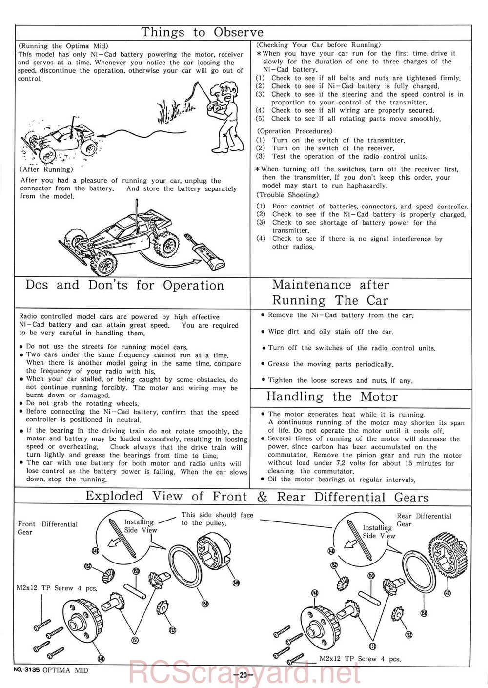 Kyosho - 3135 - Optima-Mid - Manual - Page 20