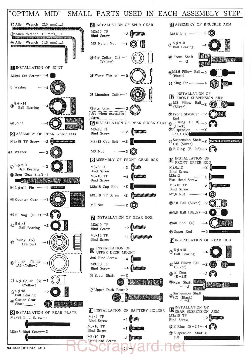 Kyosho - 3135 - Optima-Mid - Manual - Page 24