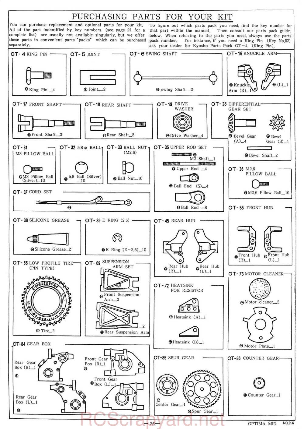 Kyosho - 3135 - Optima-Mid - Manual - Page 26