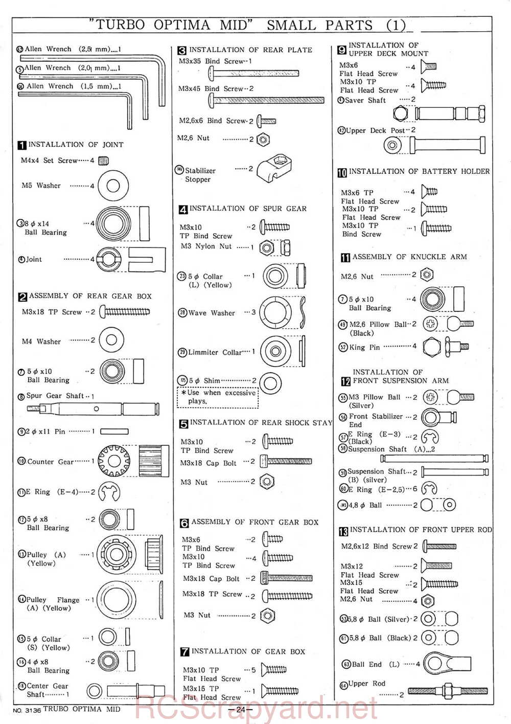 Kyosho - 3136 - Turbo-Optima-Mid - Manual - Page 24