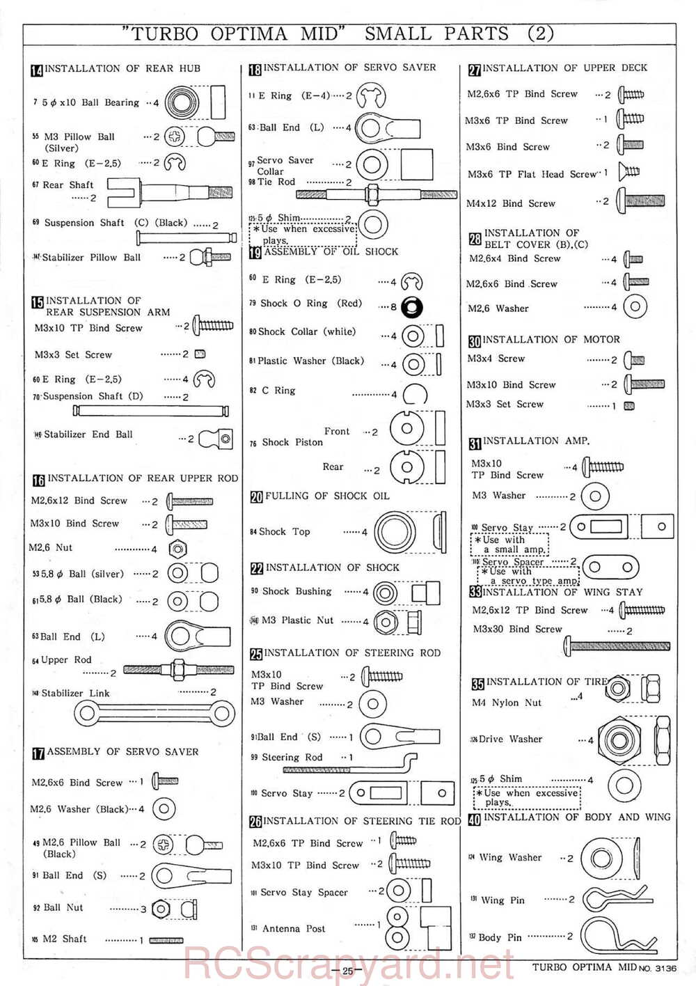 Kyosho - 3136 - Turbo-Optima-Mid - Manual - Page 25