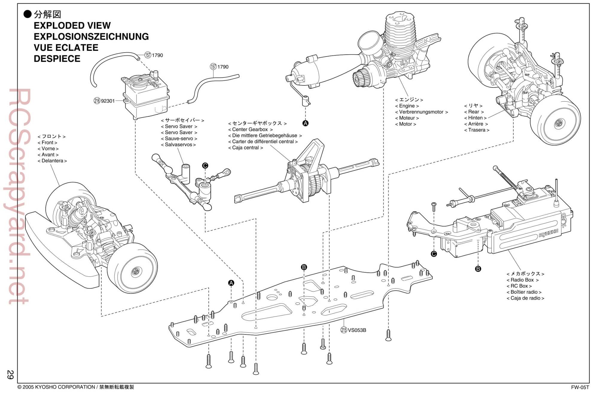 Kyosho FW-05T - Exploded View