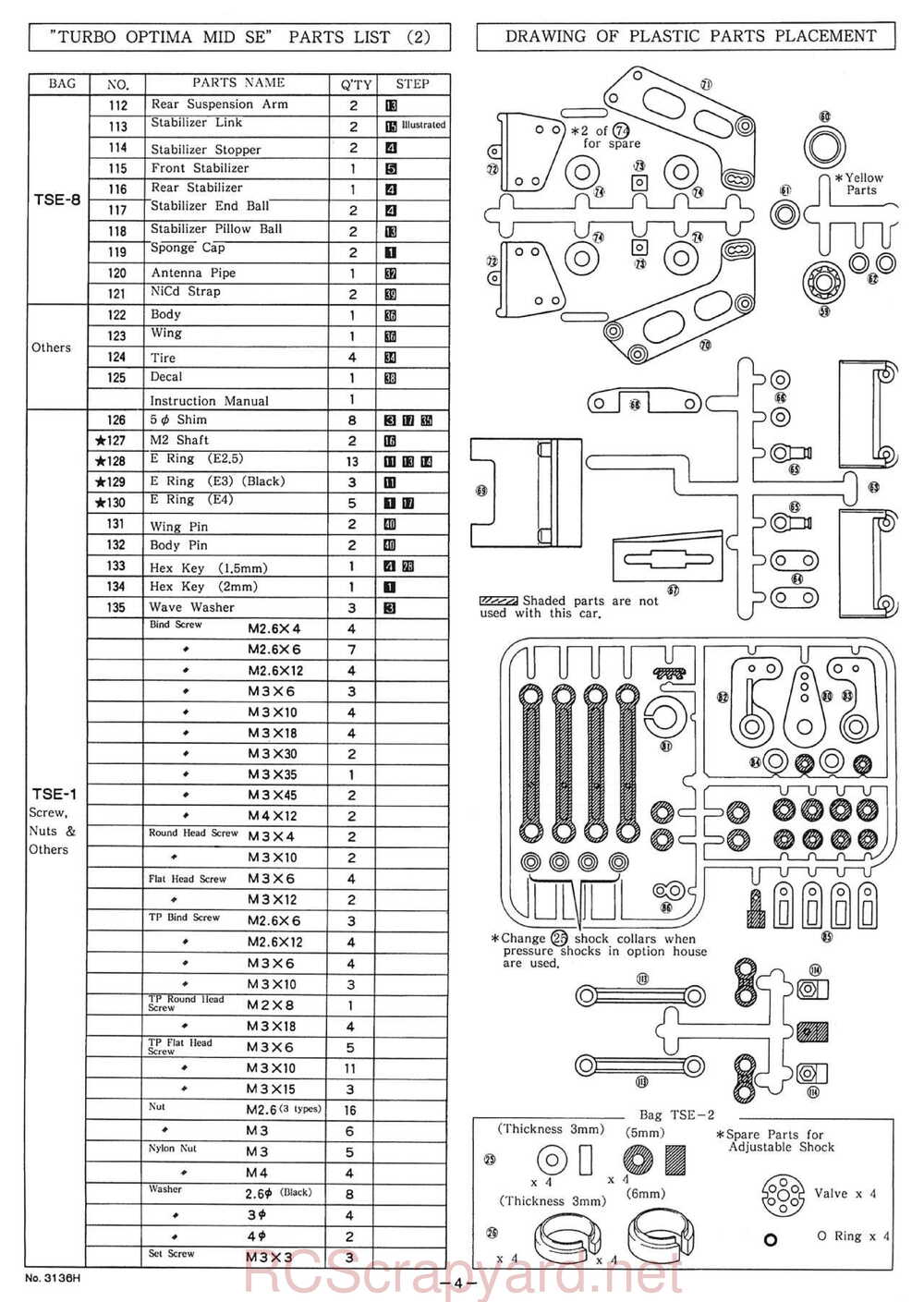 Kyosho - 3136H - Turbo-Optima-Mid SE - Manual - Page 04