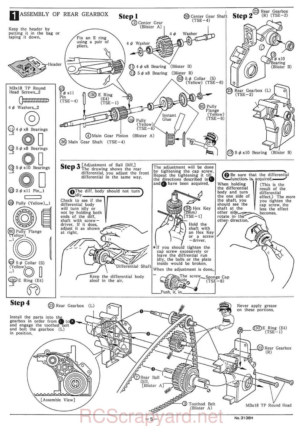 Kyosho - 3136H - Turbo-Optima-Mid SE - Manual - Page 05